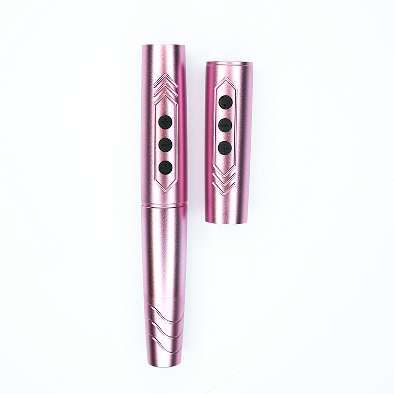 Phoenix Wireless Tattoo Pen Machine Cordless 2 Replaceble Power Supply Batteries, aluminum, Silent & Strong Mcore-A Motor - PINK