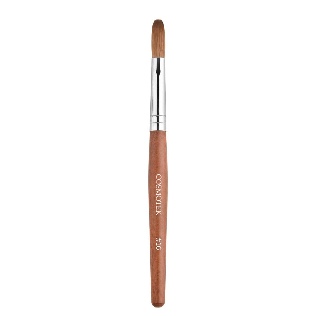Cosmotek #12 Acrylic Nail Brush – Professional Nail Art Tool with Soft Bristles, Redwood Handle & Rust-Resistant Tube – Ideal for Acrylic Powder & Liquid Application – Perfect for Nail Technicians, Salons & Home Use – Durable, Salon Quality, Gift for Nail Artists