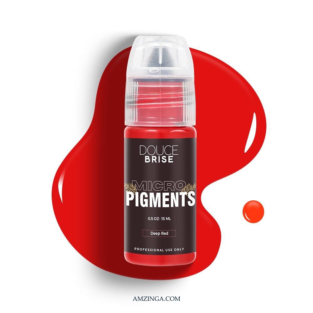 Deep Red Micro Pigment – DOUCE BRISE 15ml | Professional Use Tattoo Ink for Permanent Makeup | Lip Blush, Areola, Color Correction | PMU Pigment for Microblading & Cosmetic Tattoo | Made in USA | Vegan Formula