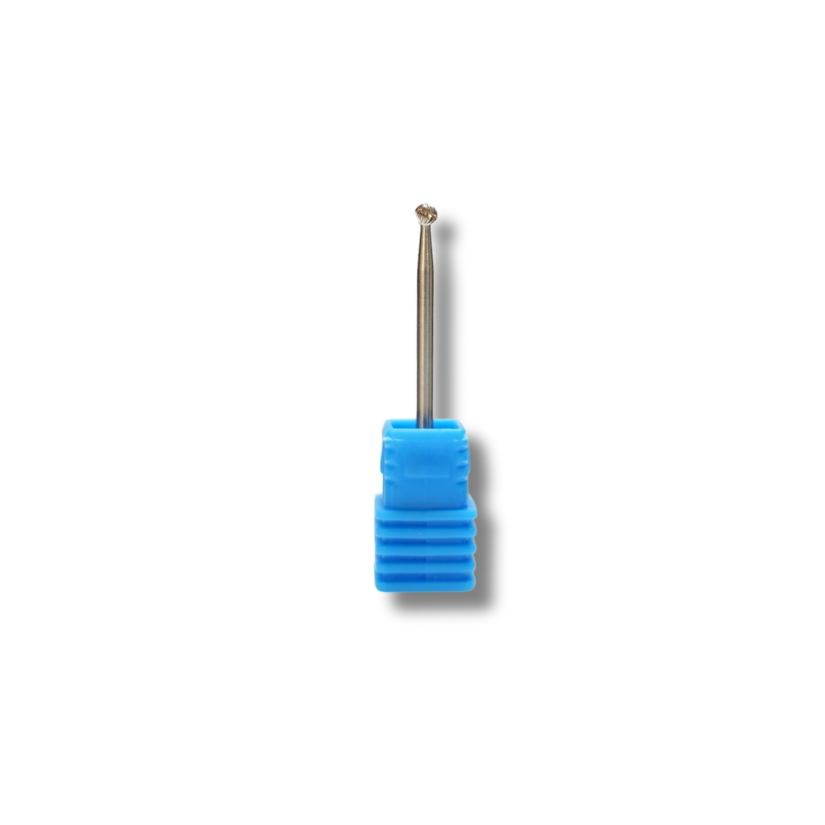 3/32" Cuticle Clean Nail Carbide Bit for Professional, Nail Salon, Nail Trimmer, Under Nail Cleaner, Electric Drill Machine, Manicure Tools (Silver-Small Ball Head, Medium)
