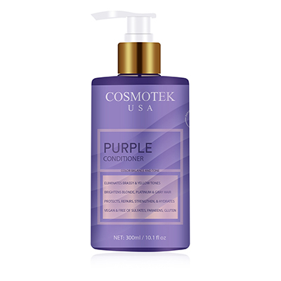Purple Conditioner for Blonde, Platinum & Gray/Silver Hair. Reduce Brassy Yellow Tones. Toner for Bleached & Highlighted Hair - Moisturises - Cruelty Free, No Parabens or Sulfates - 300ml