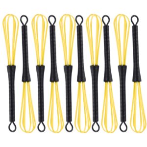 10 PCS Hair Color Whisk – YELLOW – Mini Whisk for Hair Dye Mixing, Professional Salon & Barber Tool – Multi-Purpose Plastic Dye Mixer for Kitchen Baking, Salad Dressing, Craft Paint, Epoxy Resin, Small Batch Blending (7 x 1.2 in)