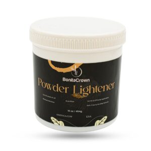 Professional Hair Bleaching Powder by BonitaCrown – Powder Lightener with Rich Creamy No-Drip Formula, Dust-Free, Moisture Enriched, On-Scalp & Off-Scalp Application, 16 oz / 454g