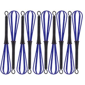 10 PCS Hair Color Whisk – BLUE – Mini Whisk for Hair Dye Mixing, Professional Salon & Barber Tool – Multi-Purpose Plastic Dye Mixer for Kitchen Baking, Salad Dressing, Craft Paint, Epoxy Resin, Small Batch Blending (7 x 1.2 in)