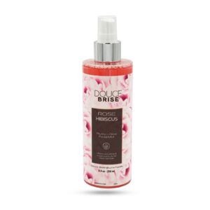 Douce Brise Plump + Glow Hibiscus Facial Mist – Refreshing Hydration Spray with Rose Extract, Niacinamide & Hyaluronic Acid – Hydrating Face Toner, Makeup Setting Spray & Daytime Refresher for Glowing Skin (250ml)