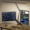 SILVER LED Desk Lamp with Clamp – Ultra Bright 2400LM Adjustable Desk Light for Home Office, Reading & Study – Eye-Caring, Dimmable Task Lamp
