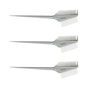 3 PCS Professional Double-Sided Hair Dyeing Brush – Easy Hair Coloring Tool for Salon-Quality Results at Home – Unisex Hairdressing Accessories for Highlighting, Root Touch-Up, Beard Dye, Craft Paint & Glue Application (3 Pack)