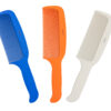 Blue, Beige & Orange Mixed Carbon Flat Top Clipper Comb – Professional Barber Cutting Tool for Flat Top Haircuts – Durable Carbon Comb