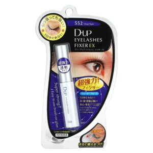 D-UP Eyelashes Fixer EX 552 Clear Type Lash Glue – Strong Hold, Waterproof & Sweat-Proof Formula with Brush-On Applicator for Easy False Eyelash Application – Long-Lasting Clear Adhesive for Natural Look (5ml)