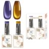 Cosmotek Cat Eye Duo Gel Set – Amethyst & Amber Glow (CTK-D04) – Premium Magnetic Gel Polish with Royal Purple & Golden Amber Shimmer, Velvet & Halo Effect, Soak-Off Nail Art Kit (2 x 15ml)