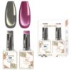 Cosmotek Cat Eye Duo Gel Set – Gunmetal & Berry Wine (CTK-D10) – Premium Magnetic Gel Polish with Dark Grey & Deep Magenta Shimmer, Velvet & Halo Effect, Soak-Off Nail Art Kit (2 x 15ml)